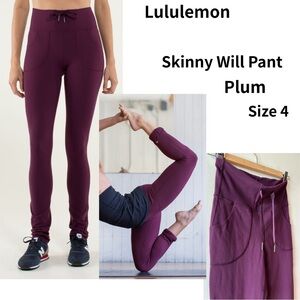 Sz4 Lululemon Skinny Will Pant
Plum